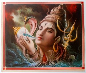 Lord Shiva drinking Halahala