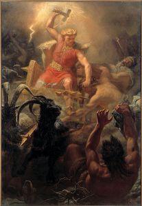 Thor's Battle Against the Jötnar (1872) by Mårten Eskil Winge